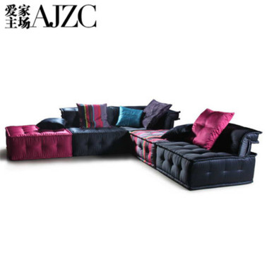 爱家主场 AZJS-8900组合沙发 布艺沙发彩虹时尚沙发 现代简约 客厅沙发 自由组合沙发